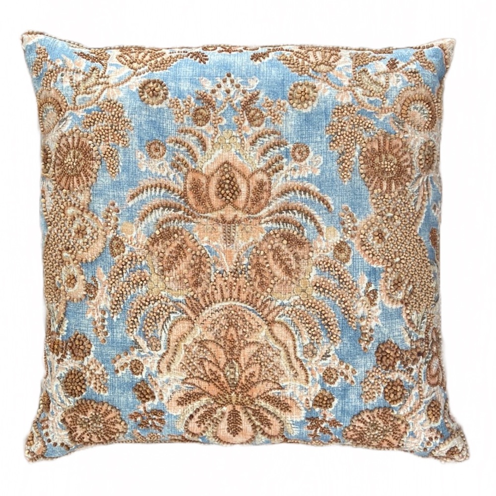 Dransfield & Ross Beaded Throw Pillow